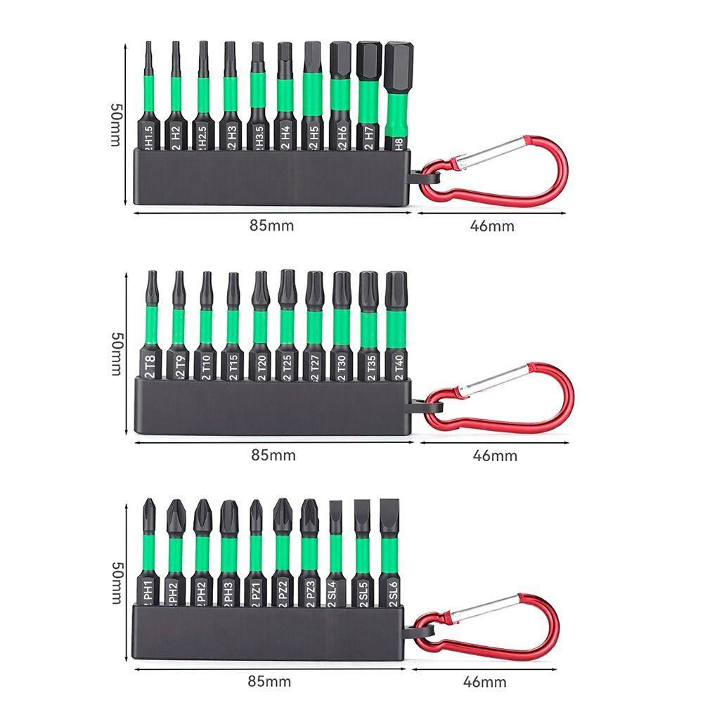 10 STK Bit-Satz S2 Legierung Schlagbohrbit Hohe Härte Magnetischer Schraubendreherbit Schlagfest Torx Bit Heimwerker