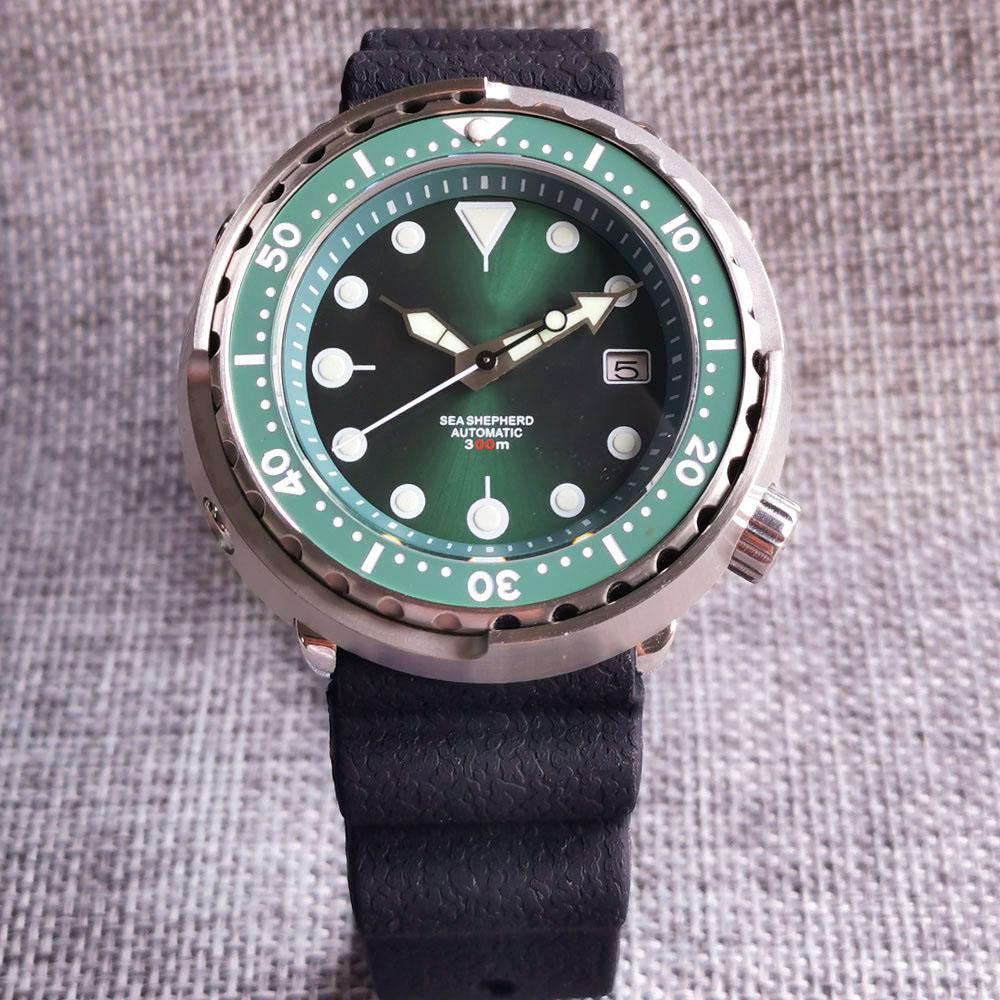 Tandorio 46.5mm 30ATM Diving Watches For Men NH35A Movement Automatic Mechanical Stainless Steel Wristwatch Sapphire Glass Solid