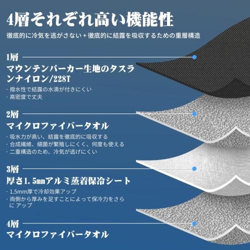 PET Bottle Holder, Cooler Cover, 4-Layer Design for Authentic Cooling, Condensation Prevention, Reusable, Portable, Thorough Drying, Heatstroke Preven