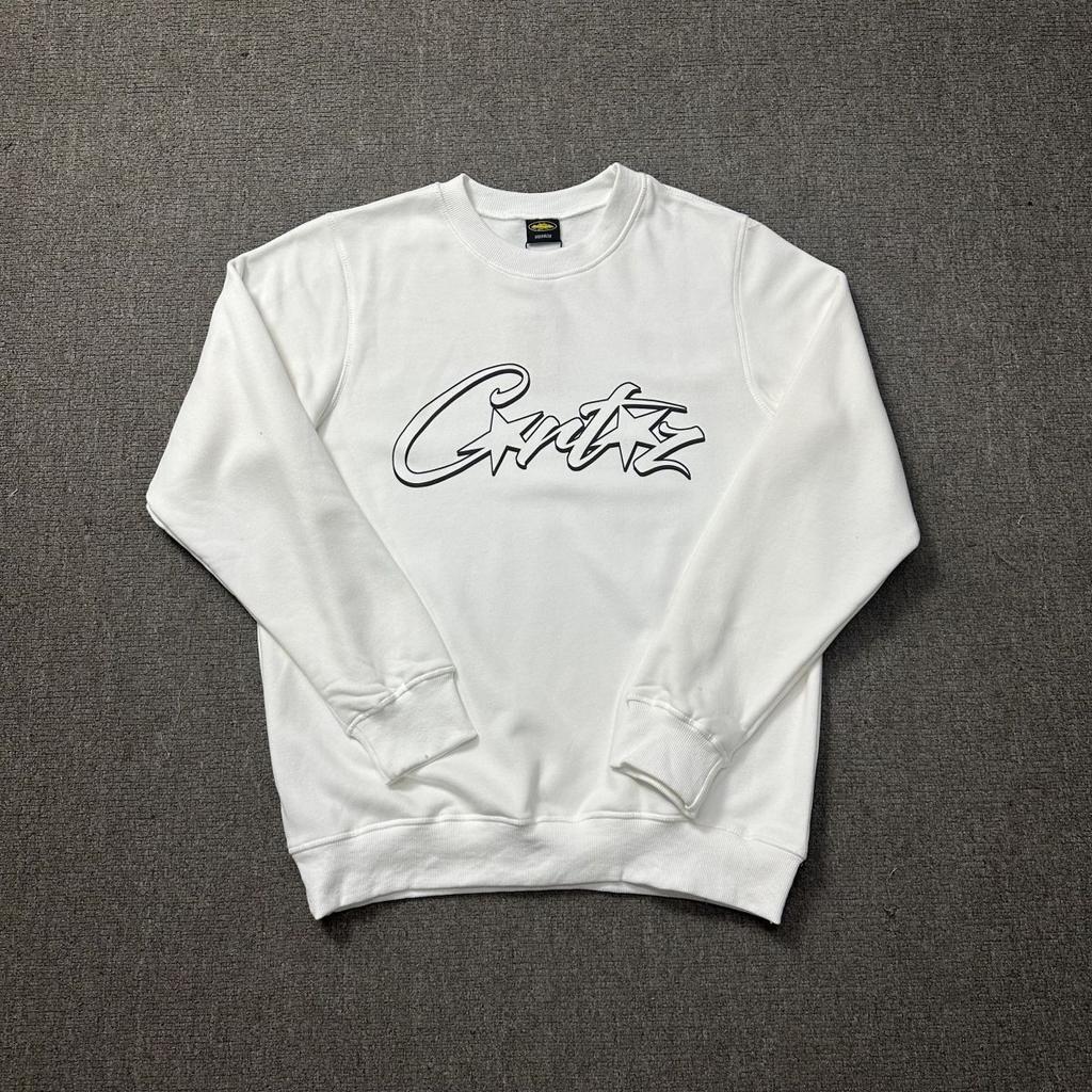 Alcatraz CORTEIZ Classic Alphabet Print Crew Neck Sweater Loose Casual Men's and Women's Couples Long Sleeve Hoodie