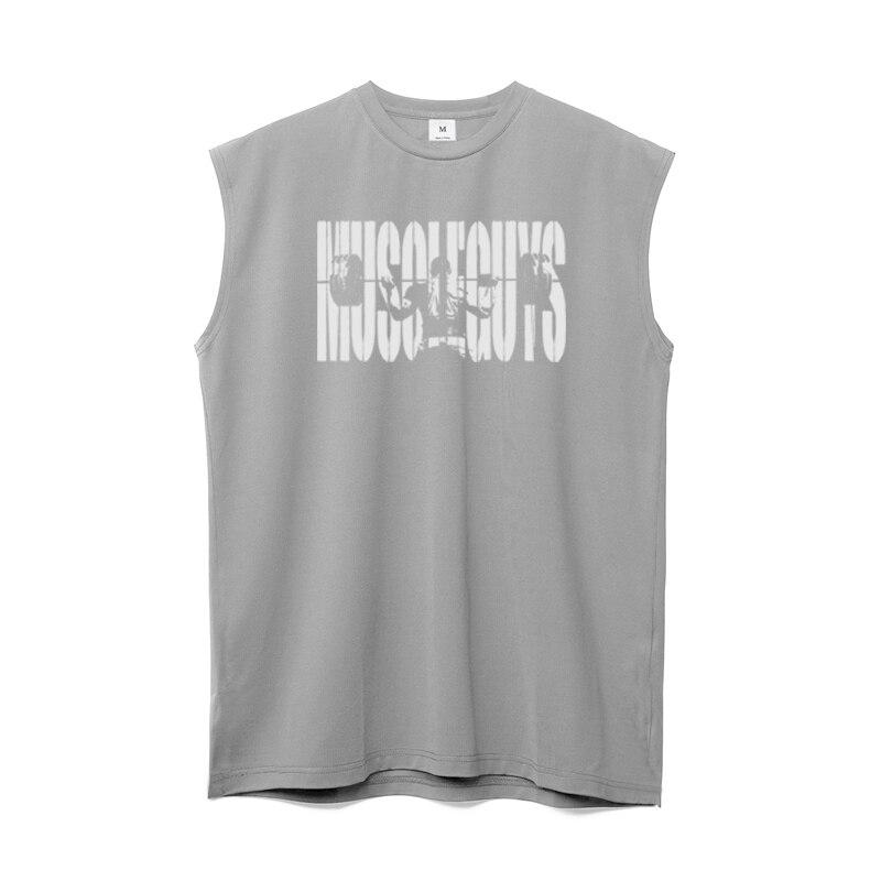 Do The Work Men's Summer Quickly-dry Fashion Casual Breathable Loose Fitness Bodybuilding Gym Sports Printed Undershirt