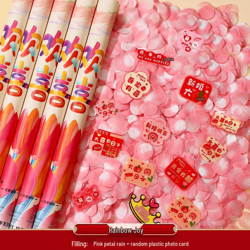 Colorful Petal Confetti Cannon for Weddings and Celebrations