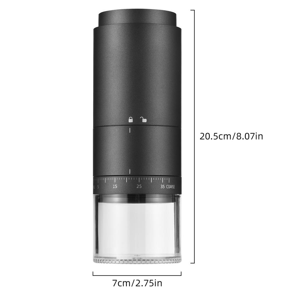 Handheld Electric Coffee Grinding Machine Coffee Bean Grinder with 38 Grinding Setting Digital Power Display 5 Blades