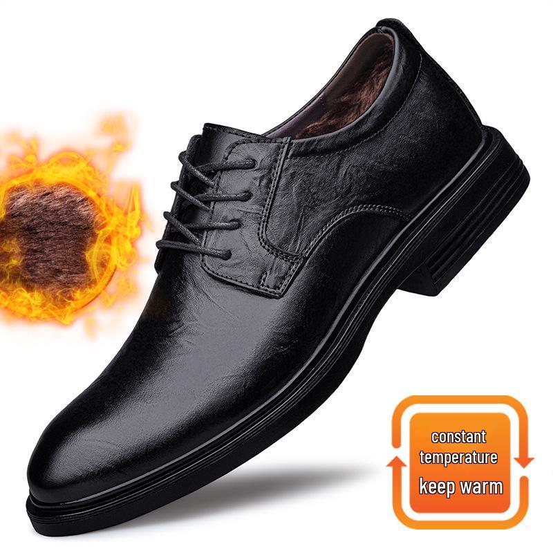 Men s Business Formal Leather Shoes - Breathable Cowhide for Spring/Summer 41