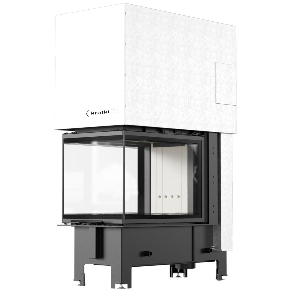Steel Fireplace KRATKI REGNOR 500/700 8 kW Ø 200 3-sided