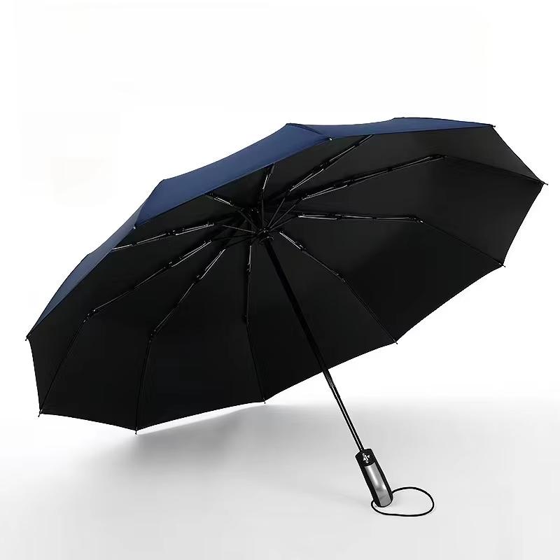New Windproof And Strong Automatic Folding Umbrella Uv Proof Vinyl Sun Umbrell And Umbrella Enlargement Portable Umbrella Travel