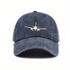 New Airplane Printed Baseball Cap With Simple Design, Daily Fashion, Men'S And Women'S Outdoor Equipment
