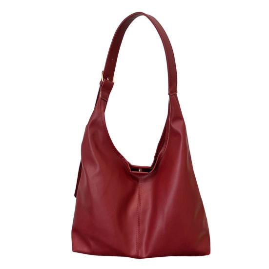 Slouchy Hobo Bag Women Tote Crossbody Handbag Shoulder Bag Slouchy Purse for Commuting красный