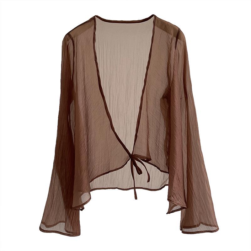 Ju Zhi 2024 Spring/Summer Women's Chinese Style Long Sleeve Sun Protection Cardigan.