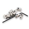 60pcs Brooch Caps and Wrench Locking Pin Back Locking Pin Locking Buckle Locking Pin Back Protector(9mmx5.5mm Silver)