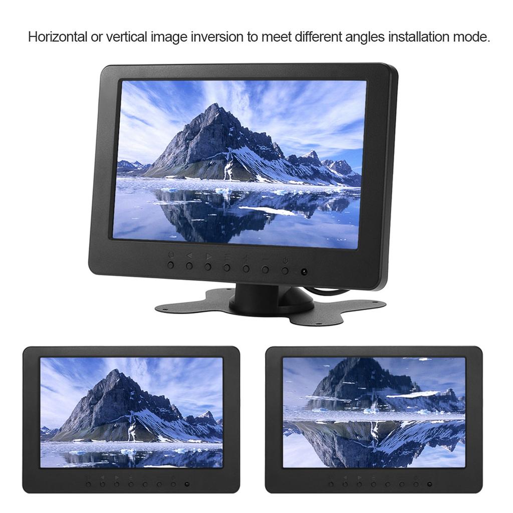 7-Zoll-HD-Monitor 1024x600 16:9 LCD-Monitorhalterung BNC AV Videoeingang für Heim-Auto-Überwachung