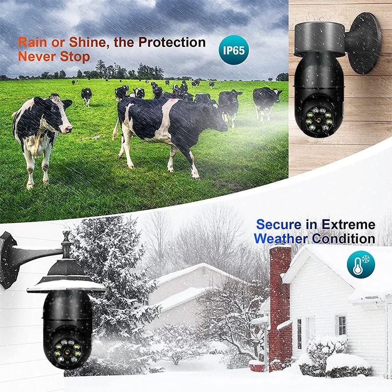 HD 1080P 360 ° Obrót Automatyczne śledzenie Kamera panoramiczna Żarówka Bezprzewodowa 5G Wifi Kamera PTZ IP Zdalne oglądanie Bezpieczeństwo Nadzór Alarm dźwiękowy