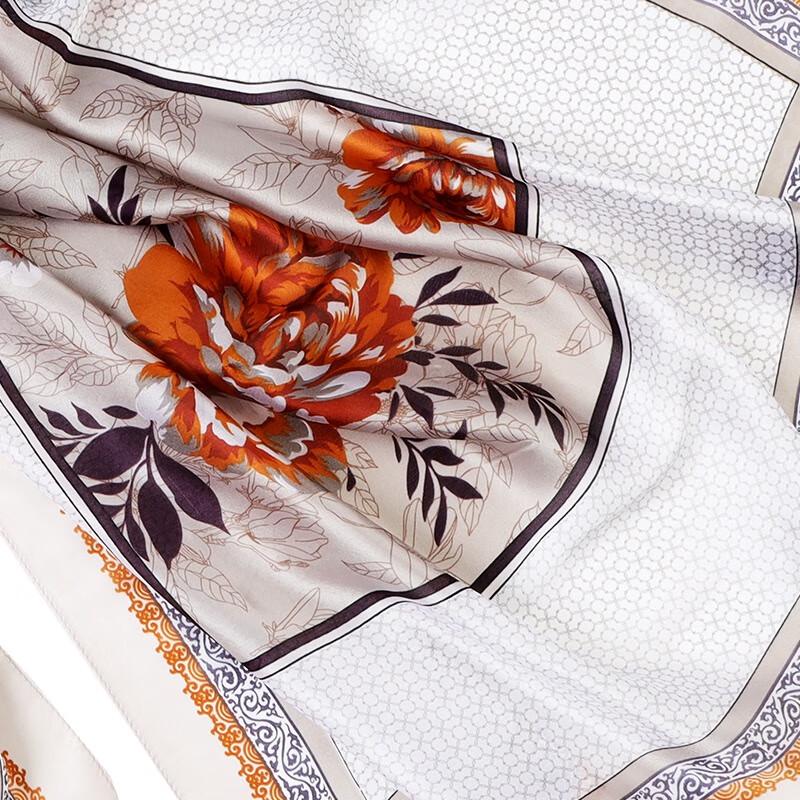 Aisiyalan Elegant Floral Silk Shawl