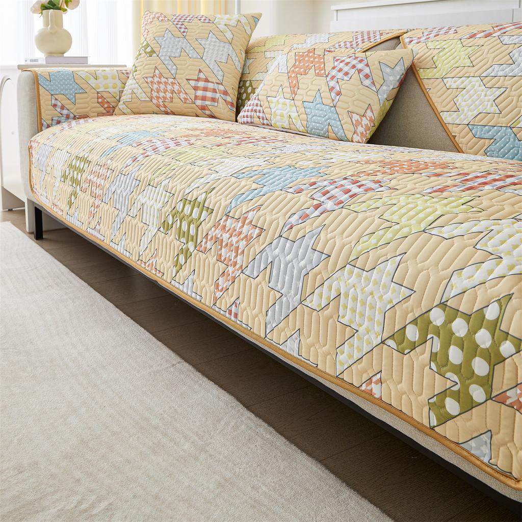 Summer Cooling Sofa Cover Quilted with Latex Anti-Slip Sofa Slipcovers for Living Room Furniture Protector Sofa Towel