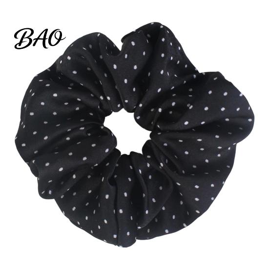 Elegant Daily Hair Decorations Retro Polka Dot Tie for Women Girls, Soft Elastic Scrunchies, Fabric Scrunchies Ponytail Holder, Fashionable
