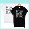 Premium Quality Women T-shirts Game Of Thrones Short Sleeve Letter Design