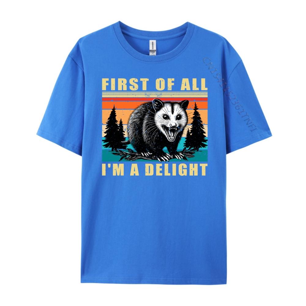 First Of All I M A Delight Angry Opossum Possum Wholesale Tshirts 100 Pcs T-Shirt Tops T Shirt Character