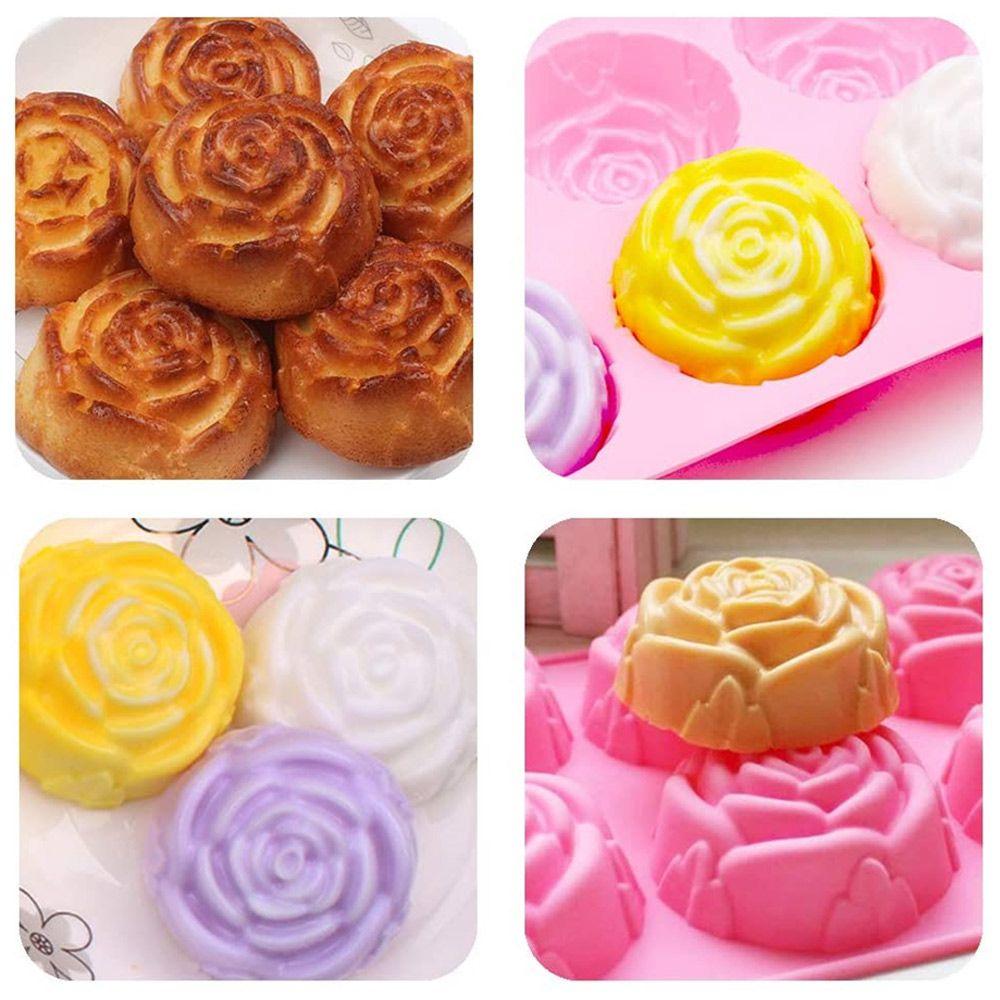 Supplies 3D Flower Shaped Handmade Cake Mould Pudding Candy Mold Silicone Soap Mold Soaps Supplies