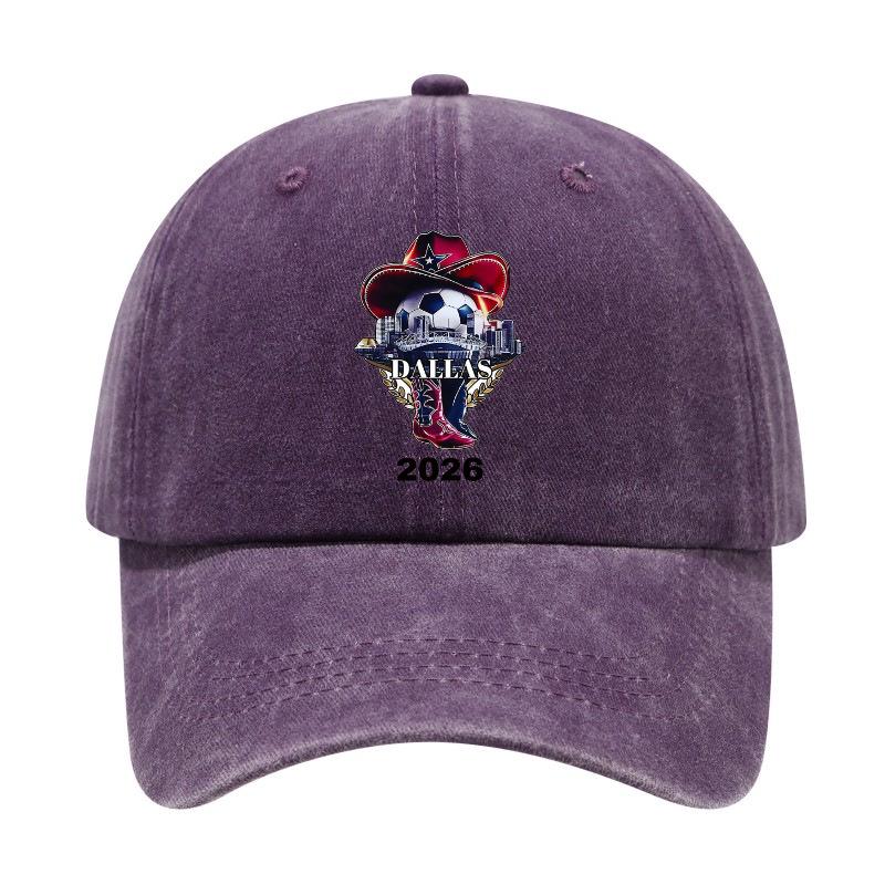 2026 Dallas Football World Cup Washed Distressed Cap One Size