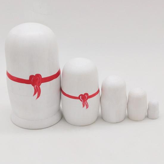 5Pcs/Set Nesting Dolls Hand-painted Home Decoration Wood Lucky Cat Matryoshka Gift for Shop
