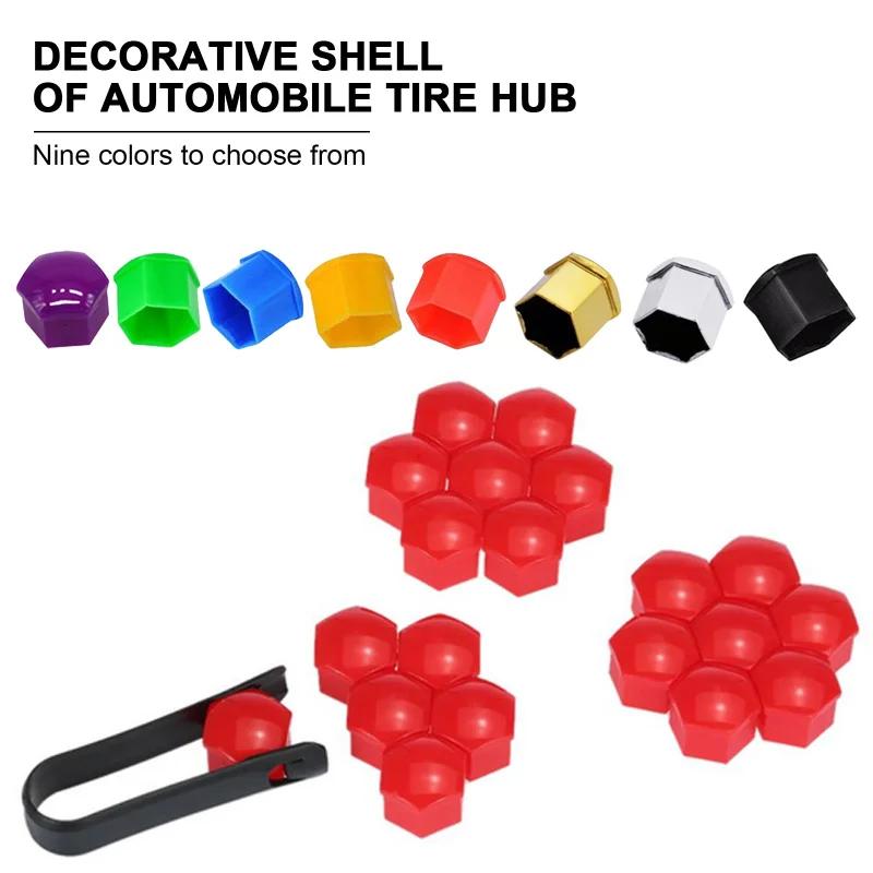 20/40pcs 17mm 19mm Wheel Nut Bolt Head Cover Cap Protective Bolt Caps Exterior Decoration Protecting Bolt Rims Screws Plugs