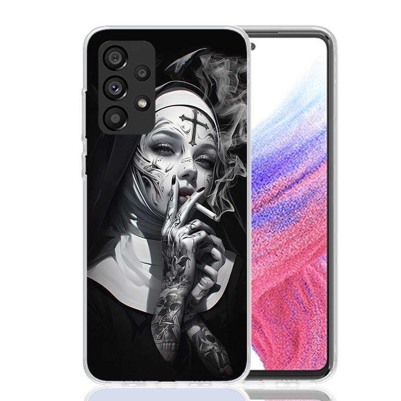 Dunkle Dämonen Nonne Handyhülle Für Samsung Galaxy A17 A16 A14 A15 A13 A57 A56 A54 A55 A53 A37 A36 A34 A35 A33 A26 A24 A25 A23 Galaxy
