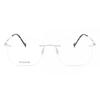Rimless Rectangle Shiny Silver SmaRtbuy Collection Henny Rt 009 C2 Fashion Unisex Eyeglasses
