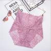 1Pc Fashion Women High Waist Plus Size Panties Lace Mesh Floral Transparent Briefs Underwear Solid Seamless Underpants Lingerie