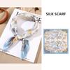 53x53cm 100% Mulberry Silk Scarf Luxury Square Hair Bandana Elegant Head Wrap Neckerchief Sunscreen Shawl for Women