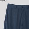 INCERUN Men Zip-up Waist Casual Long Corduroy Harem Pants Trousers Bottoming