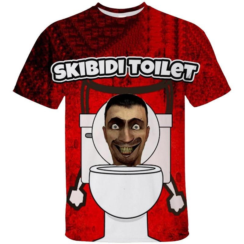 Funny Skibidi Toilet Printing T Shirt Cartoon Camera Graphic T-shirts For Men Kid Fashion Streetwear Short Sleeve Clothes Top