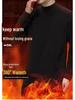 Men's Double-Sided Flannel Long-Sleeve Mid-Collar T-Shirt - Warm Winter/Spring Top (2022)