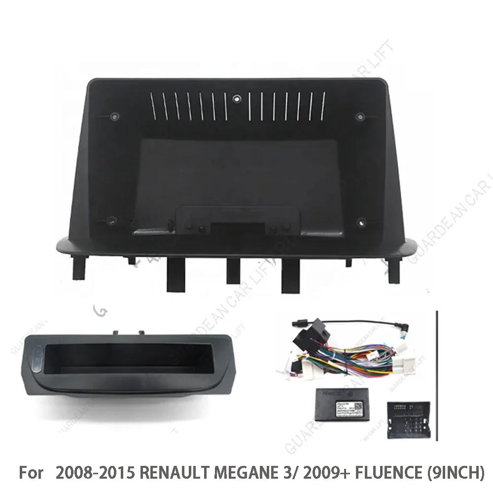 For RENAULT Megane 3 Fluence 2008-2016 9 Inch Car Radio Fascia Android Frame Head Unit Panel Dashboard Original Cable Canbus