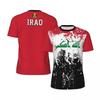Maglia da Calcio da Uomo con Grafica Bandiera Iraq Moda Emblema Nazionale Stampa 3D Maglietta Sportiva Casual Oversize Traspirante Magliette Girocollo
