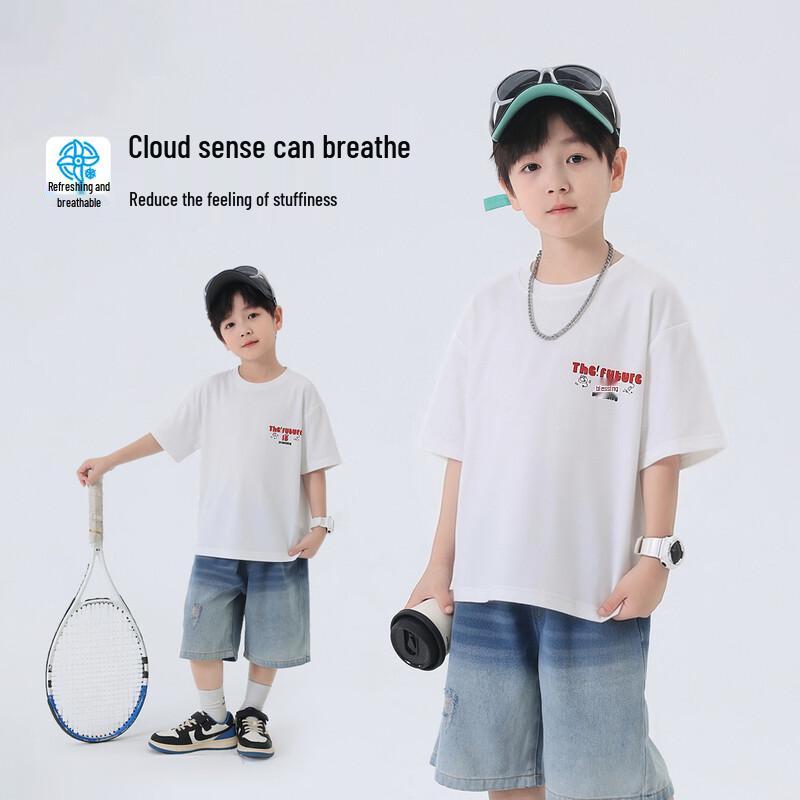 Boys' Summer Cotton Short-Sleeved T-Shirt