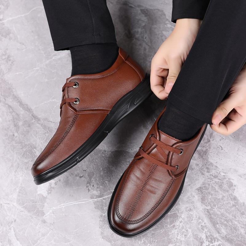 Leather Formal Men Dress Shoes Luxury Brand Soft Casual Shoes Breathable Mens Driving Shoes JZ-87094