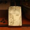 Zorro Exquisite Brass Kerosene Lighter: Double-sided Carving with Female Wealth God Motif