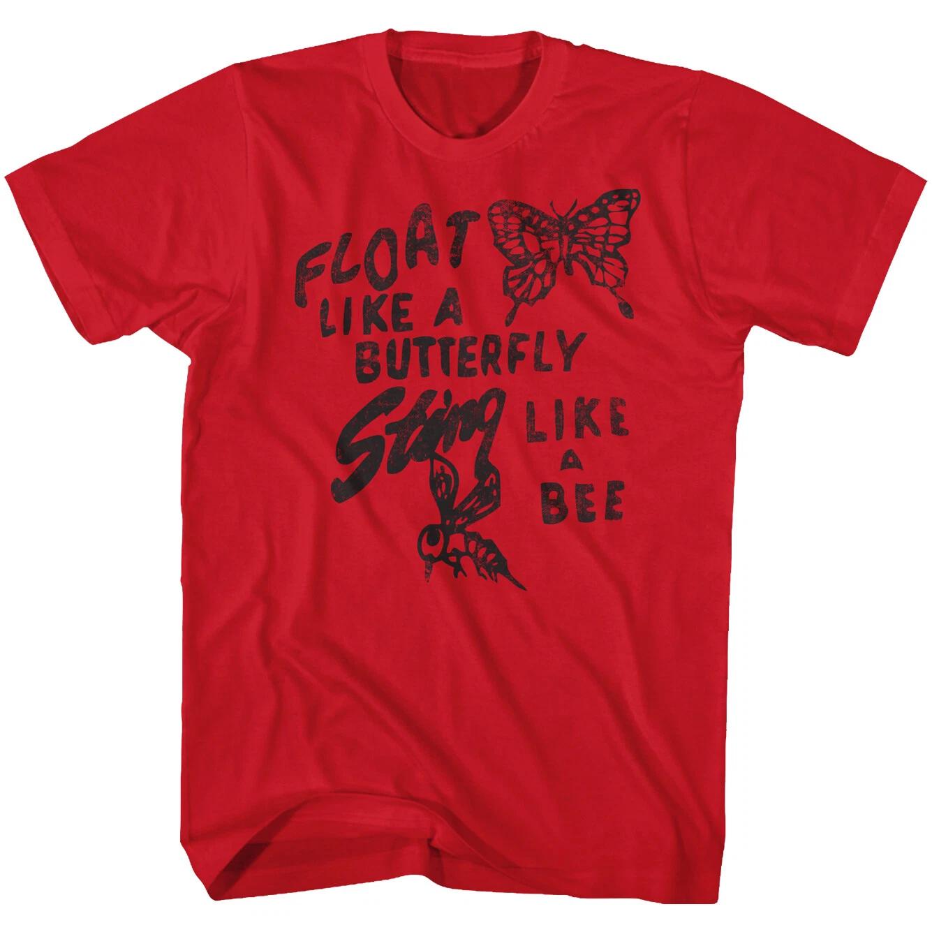 Muhammad Ali Champ Quote Float Like A Butterfly Sting Like A Bee Men s T Shirt S