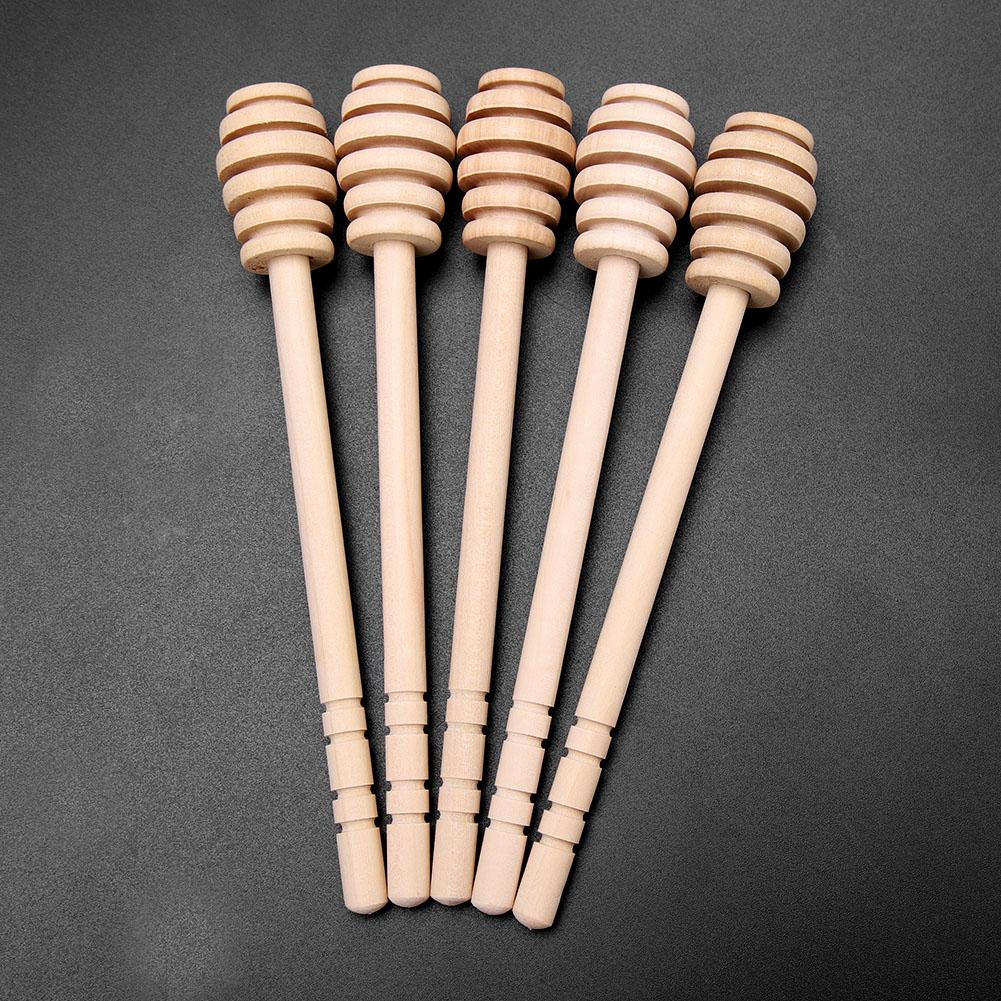 24 szt. Drewniany kroplownik do miodu kij serwer dżem syrop Drizzler pręt do mieszania gadżety kuchenne (16cm)