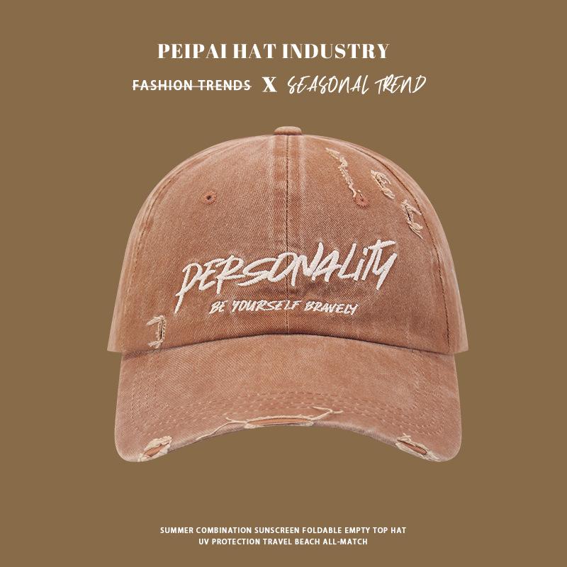 

Men s and women s versatile letter caps show face small tide couple sun hats Adjustable