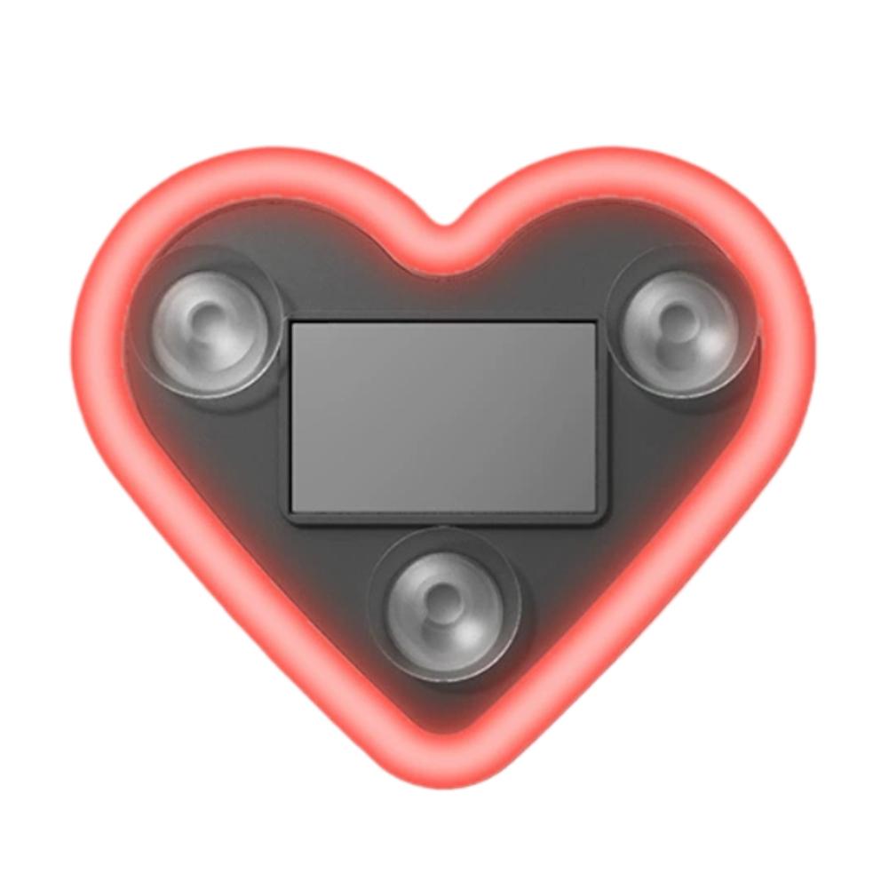 Car Solar Heart Shaped Atmosphere Light USB Charging Wiring Free LED Neon Lamp For Triangle Window Interior Decoration Gift