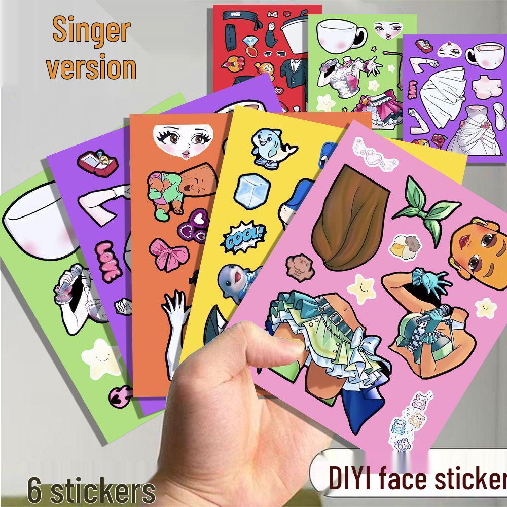 New! Shan Hai Jing Singer Dress-Up Stickers - Fun Educational Toys for Kids