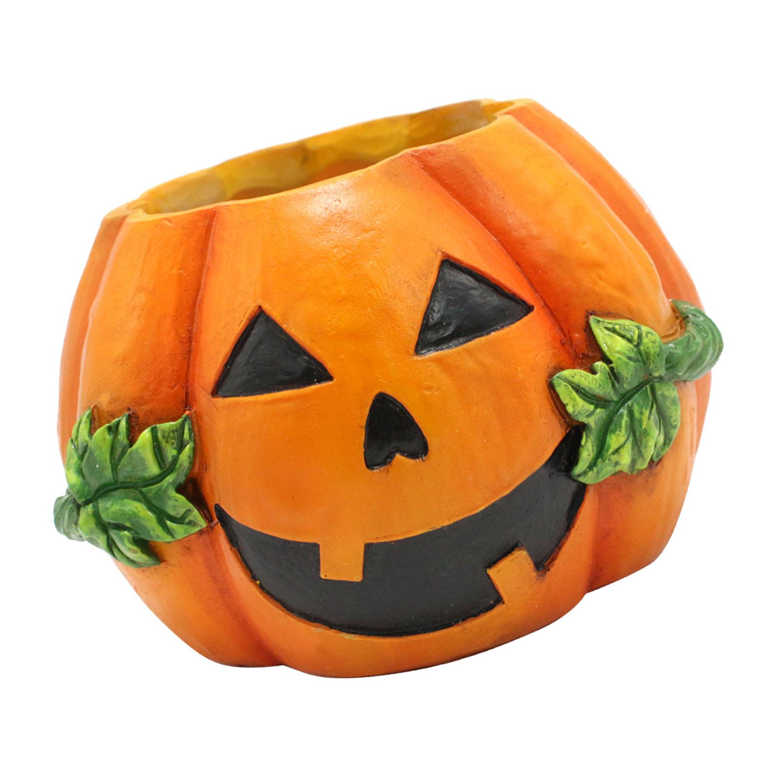 

Pumpkin Flower Pot Resin Pumpkin Succulent Flower Pot Planter Halloween Decoration for Home Office