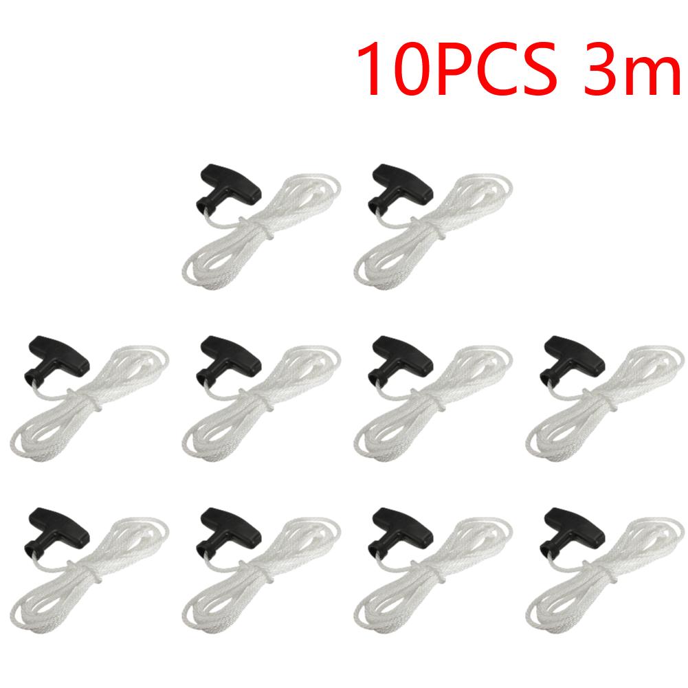 1.2m/3m Starter Pull Cord Rope with Pull Handle Petrol Engine Drawstring Universal Generator Pull Cord  Mower Accessories