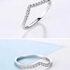 Electroplated Zircon Ring, Micro-set Diamond V-row Diamond Wedding Ring Set, Ring Jewelry.