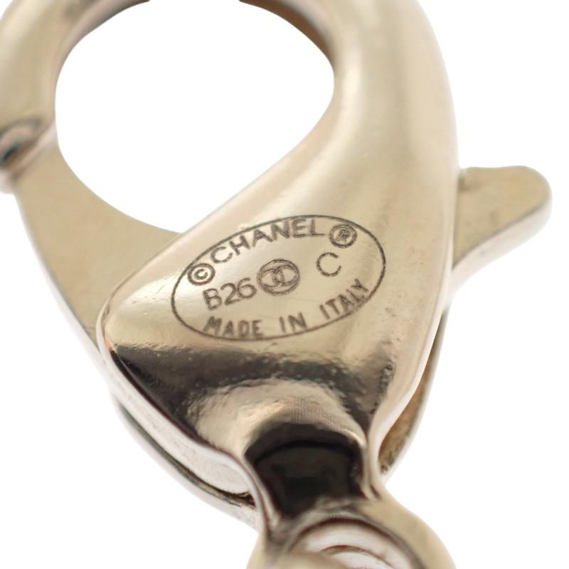 Chanel ABG722B22896 Necklace Champagne Gold Metal/leather Women