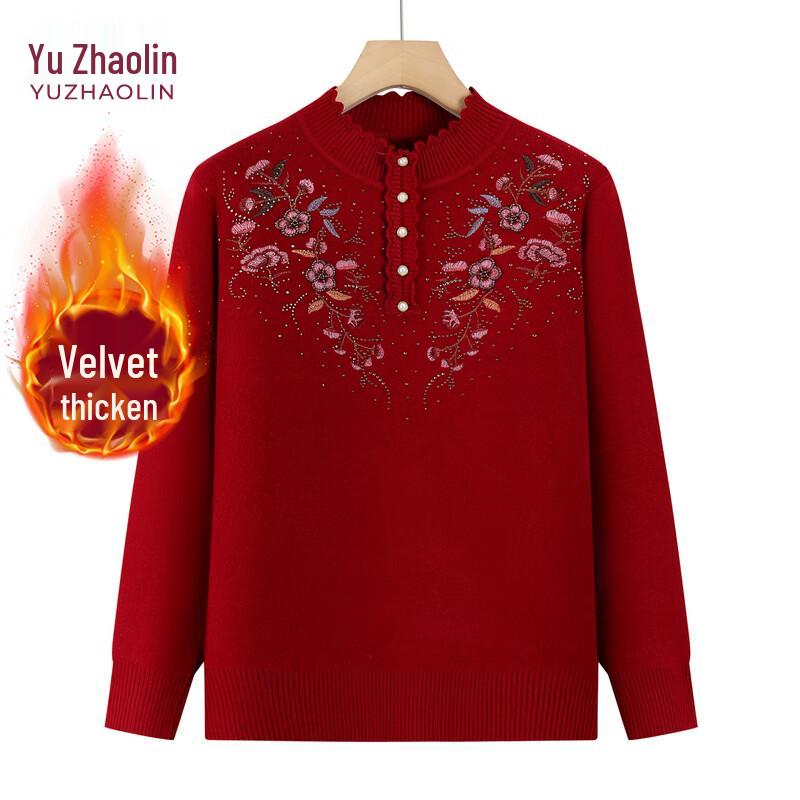 

YUZHAOLIN Women s Fleece-Lined Knit Sweater 5XL