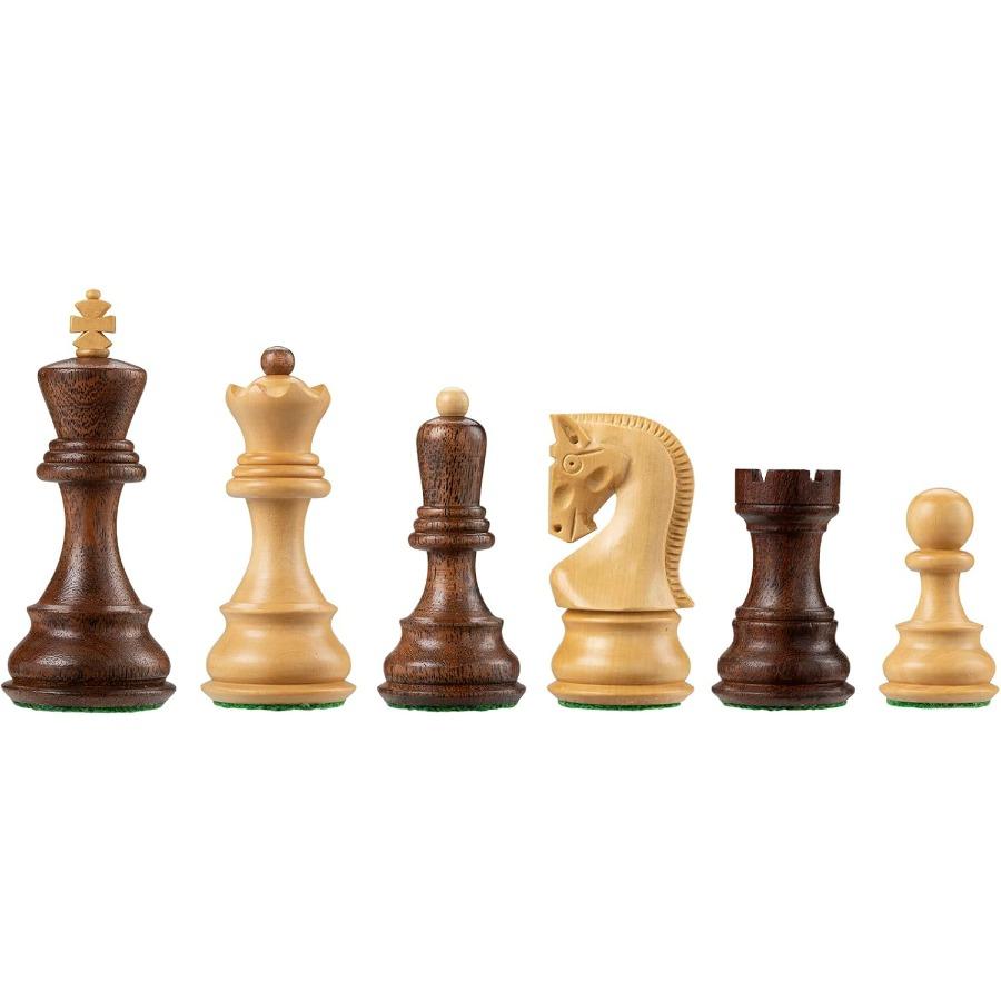 Premium Viktat Träschackspel med 3,75 tum. King Classic Europeisk Staunton-design med Akacia Boxwood-material Idealisk