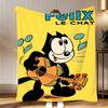 Classic Cartoon Felix the Cat Throw Soft Coral Fleece Blanket 310gsm Fluffy Warm Throw for Sofa Bed Couch Bedroom Decor