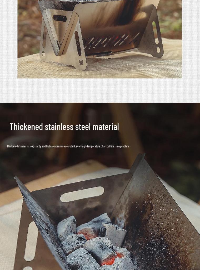 Portable Foldable Mini Camping Grill for Travel & Outdoor Picnics